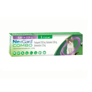 NexGard Combo Gato 0.8 a 2.5kg antiparasitario interno y externo