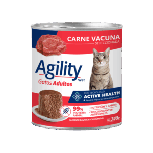 alimento humedo para gatos sabor carne de agility