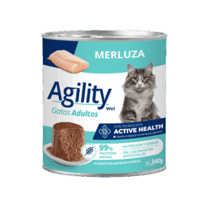 alimento humedo para gatos agility sabor merluza