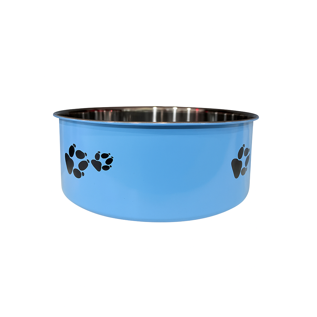 comedero de acero pintado para perros